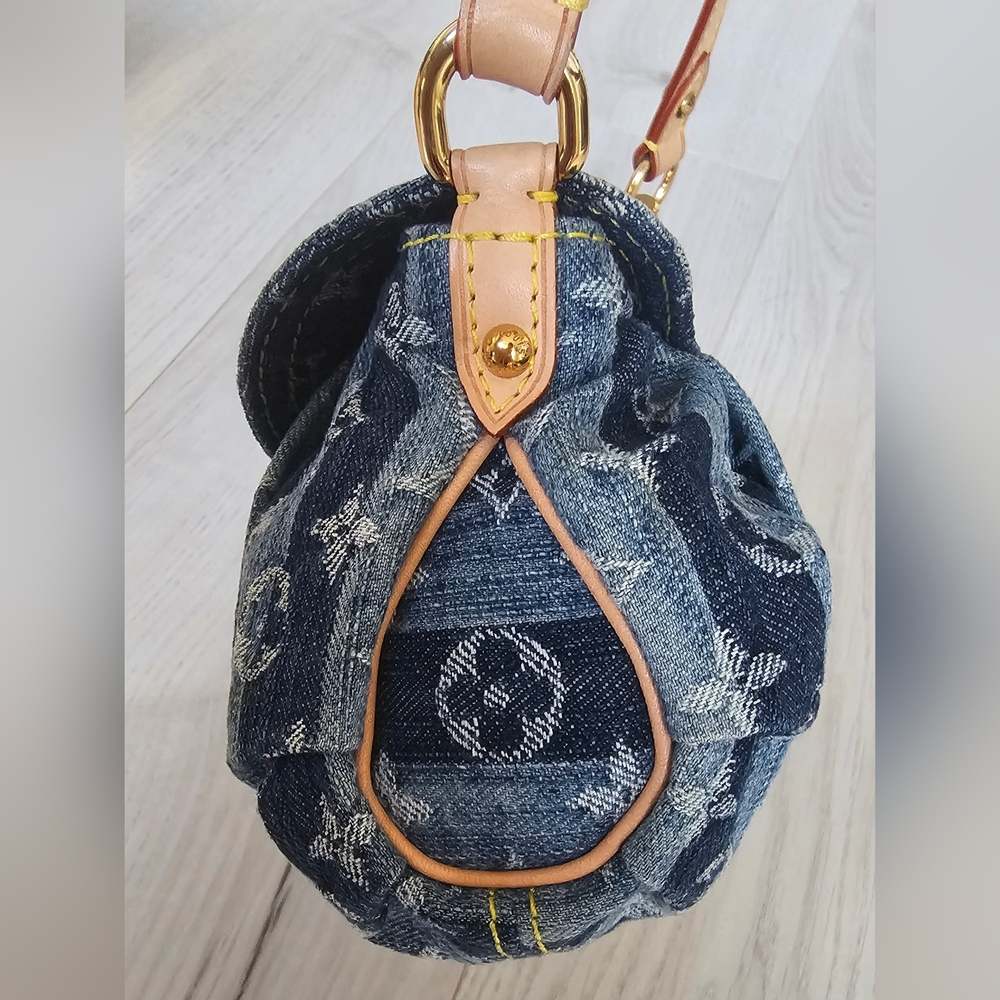 Louis Vuitton Limited Edition Raye Monogram Mini Denim Pleaty Bag - Picture 5 of 15